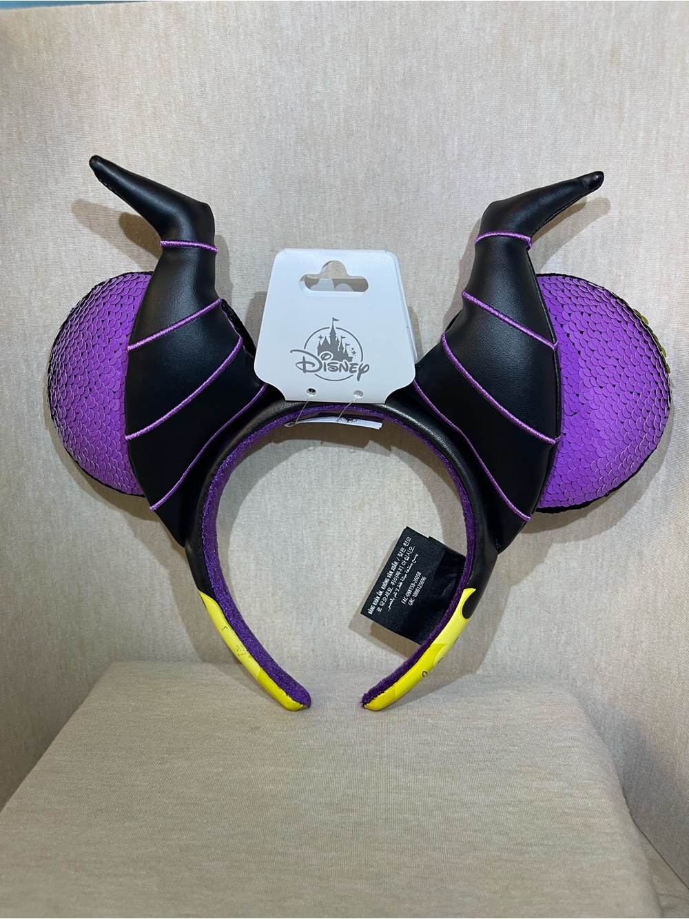 Disney Maleficent-Inspired Horns EAR Headband in Purple, Black & Yellow